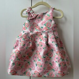 Janie and Jack Pink Floral Dress with Bow